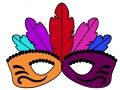 Igra Pustna zabava: barvanje mask  spletu