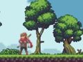 Igra Platformer z rdečim šalom spletu Igra Platformer z rdečim šalom spletu
