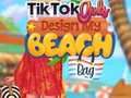 Igra Tiktok dekleta oblikujejo mojo torbo na plaži spletu