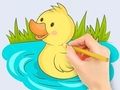 Igra Pobarvanka: Baby Duck Swim  spletu