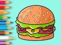 Igra Pobarvanka: Slasten hamburger spletu Igra Pobarvanka: Slasten hamburger spletu
