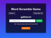 Igra Word Scramble Game Challenge spletu Igra Word Scramble Game Challenge spletu