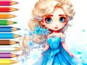 Igra Knjiga za barvanje: zamrznjena princesa  spletu