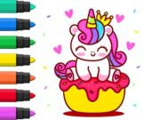 Igra Knjiga za barvanje: samoroga Cupcake  spletu