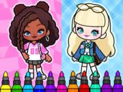 Igra Knjiga za barvanje: Aha World Sporty Girl  spletu