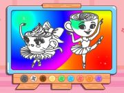 Igra Barvanje knjig: balerina kapuchino spletu