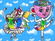 Igra Barvanje za otroke: balerina kapuchino spletu