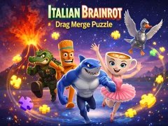 Igra Italian Brainrot Drag Merge Puzzle spletu