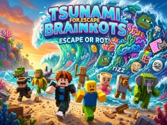 Igra Tsunami For Escape Brainrots spletu