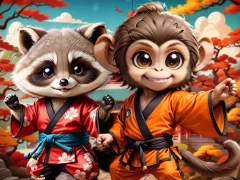 Igra Kung-Fu Little Animals spletu