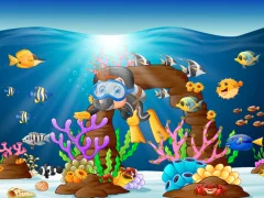 Igra Water Dive 2D: Underwater Survival spletu