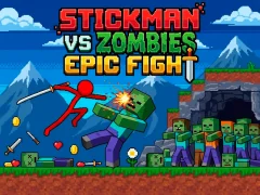 Igra Stickman vs Zombies: Epic Fight spletu