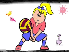 Igra Volleyball Fun Coloring spletu
