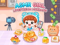 Igra ASMR Girl: Livestream Mukbang spletu