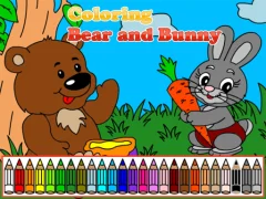 Igra Coloring book: Bear and rabbit spletu