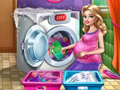 Igra Mommy washing clothes spletu