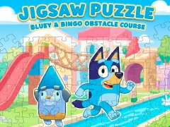Igra Jigsaw Puzzle: Bluey & Bingo Obstacle Course spletu