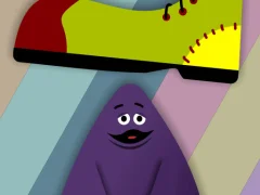 Igra Grimace vs giant clown shoes spletu