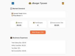 Igra Jburger Tycoon spletu