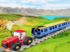 Igra Chained tractor towing train spletu