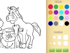 Igra Farm Animals Coloring Book for Kids spletu