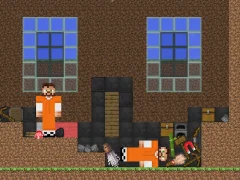 Igra Escape from the prison in Mineblock! Destruction! spletu
