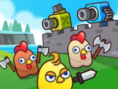 Igra Merge Cannon: Chicken Defense spletu