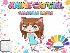 Igra Anime Cat Girl Coloring Pages spletu