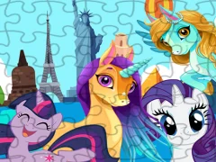 Igra Unicorns Travel The World Puzzle spletu