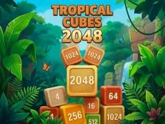 Igra Tropical Cubes 2048 spletu