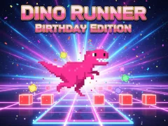 Igra Dino Runner Birthday Edition spletu