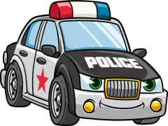 Igra Cartoon Police Cars Puzzle spletu