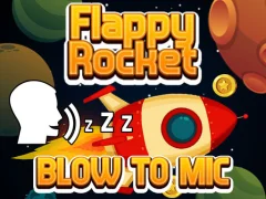 Igra Flappy Rocket Playing with Blowing to Mic spletu