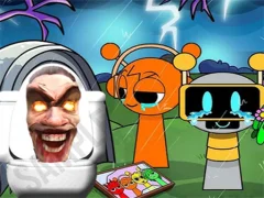 Igra Sprunki Castle Panic Skibidi Toilet spletu