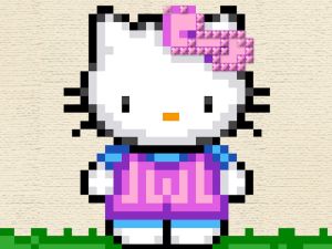 Igra Hallo Kitty: križno vezenje spletu
