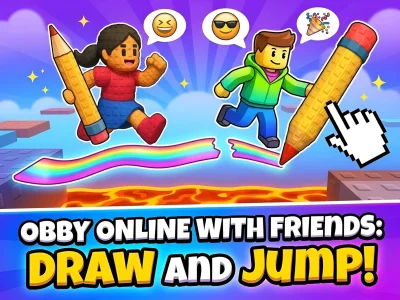 Igra Obby online with friends: Draw and Jump! spletu