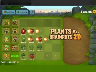 Igra Plants vs Brainrots 2D spletu