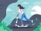 Igra Electric scooter rides jigsaw spletu
