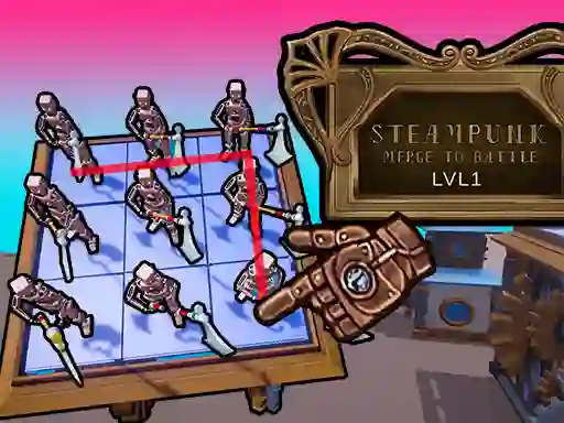 Igra Steampunk Merge To Battle spletu