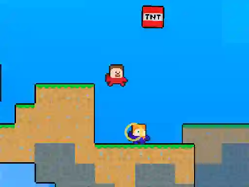 Igra Steve vs Alex Rocketman spletu