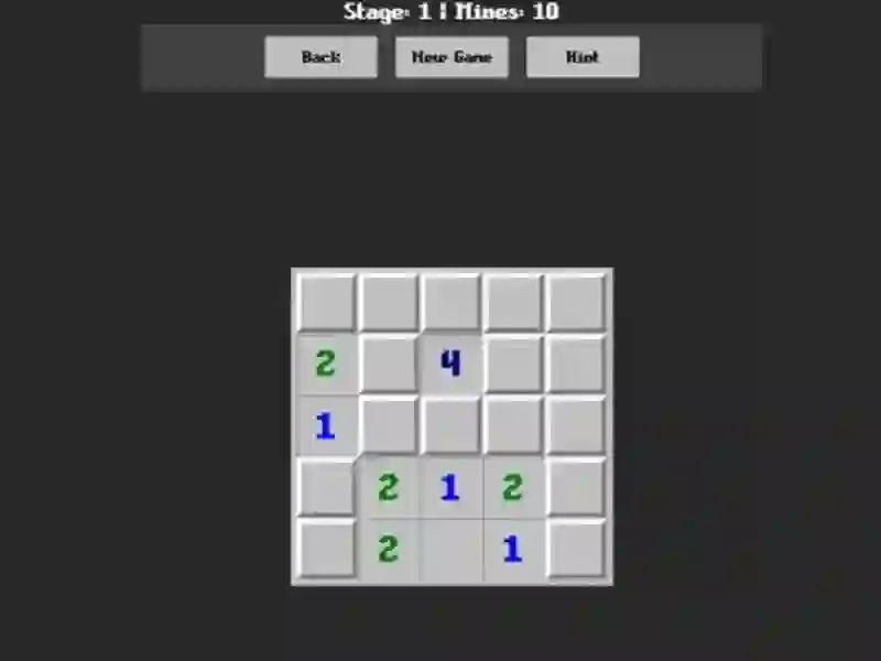 Igra Explainable Minesweeper spletu