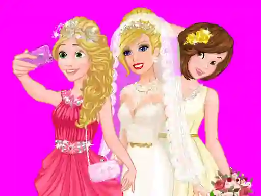 Igra Barbie's Wedding Selfie With Princesses spletu