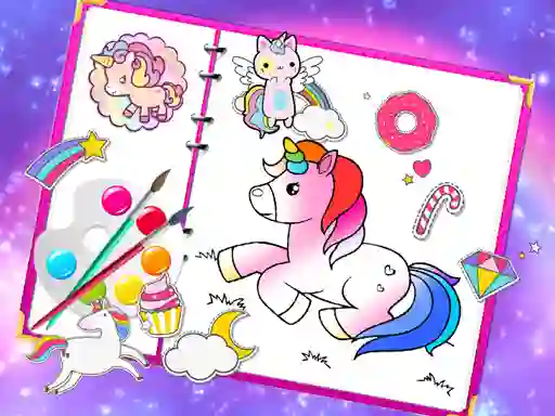 Igra Fabulous Cute Unicorn Coloring Book spletu
