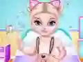 Igra Naughty Baby Elsa's Weekend spletu