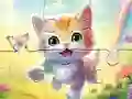 Igra Jigsaw Puzzle: Kitten With Butterfly spletu
