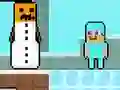 Igra Noob vs Pro Snowman spletu