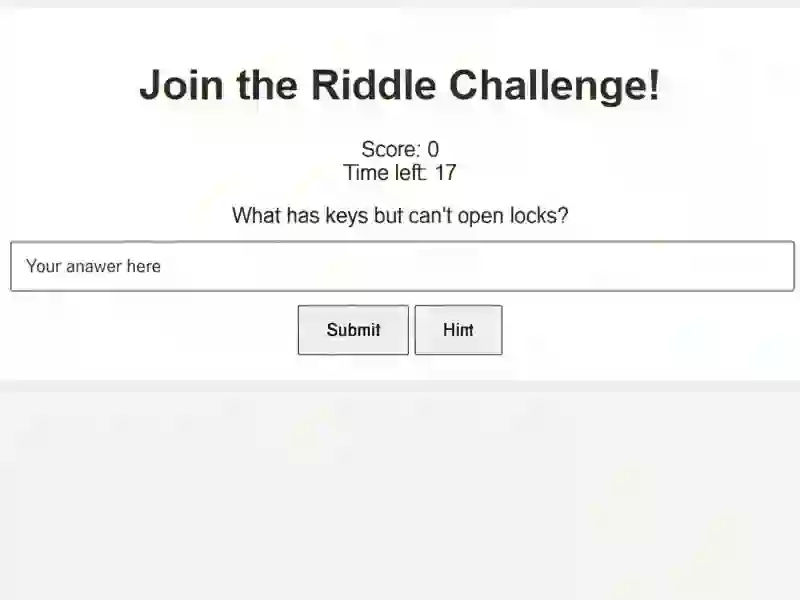 Igra Riddle Challenge spletu