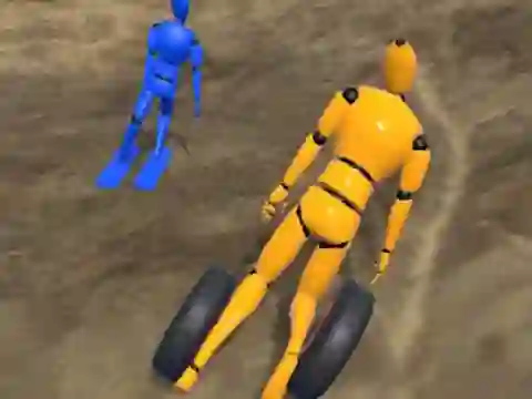 Igra Ragdoll Racing: Extreme Downhill spletu