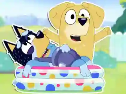 Igra Jigsaw Puzzle: Bluey Dad Baby spletu