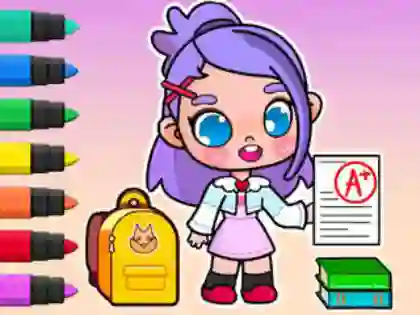 Igra Coloring Book: Avatar School Day spletu